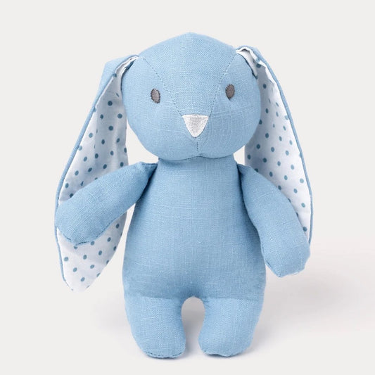 瑞典 Teddykompaniet Elina霧藍棉麻兔兔